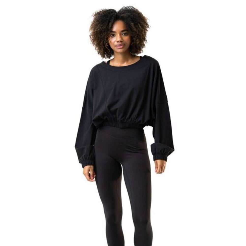 Balance Athletica Vitaly The Outlander Crew Crop Top in Midnight Black Size S/M
